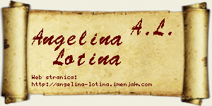Angelina Lotina vizit kartica